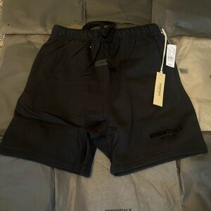 Essentials Jet Black Athletic Men's Shorts